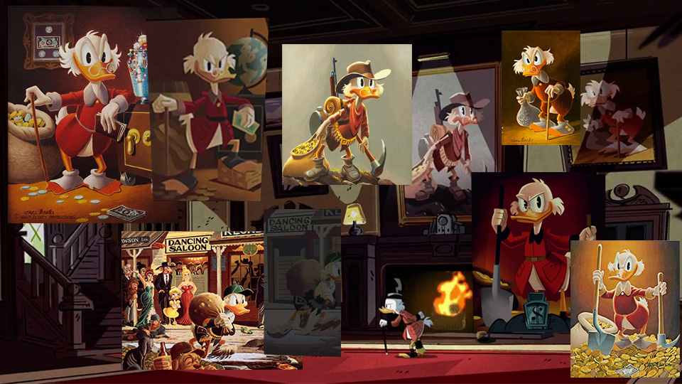 Carl Barks obrazy v Kačeřích příbězích